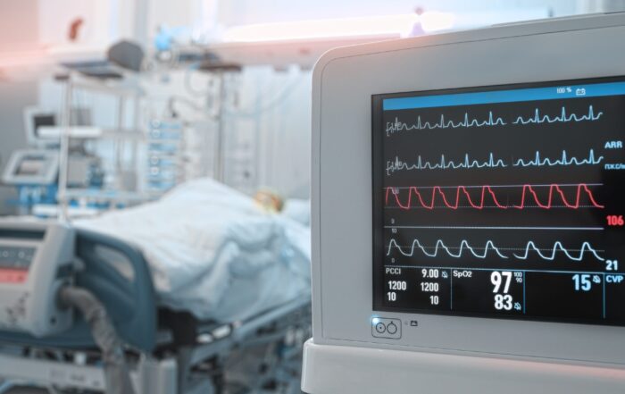 ECG machine being used in a private clinic for cardiac health screening, Cardiac Monitoring Services for Clinics